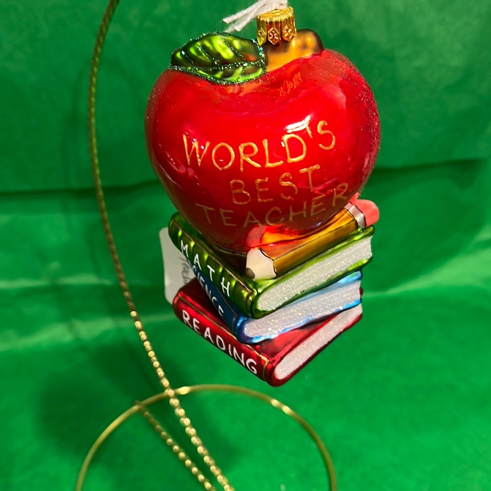Handmade glass blown pinnacle peak ornament